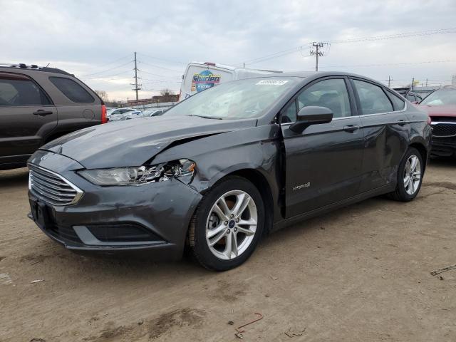 3FA6P0LU4JR101442 - 2018 FORD FUSION SE HYBRID GRAY photo 1