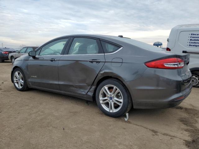 3FA6P0LU4JR101442 - 2018 FORD FUSION SE HYBRID GRAY photo 2