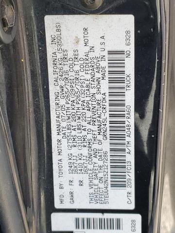 5TEUU42N15Z127286 - 2005 TOYOTA TACOMA ACCESS CAB შავი ფოტო 13