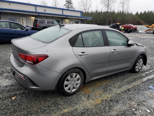 3KPA24AD0NE431184 - 2022 KIA RIO LX GRAY photo 3