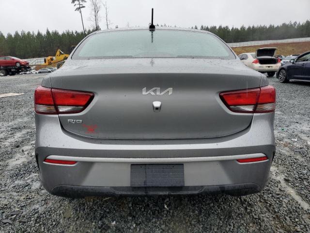 3KPA24AD0NE431184 - 2022 KIA RIO LX GRAY photo 6