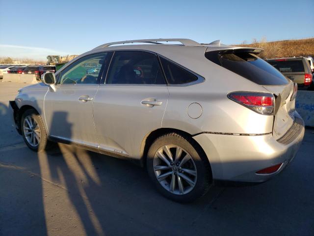 2T2BC1BA2FC007988 - 2015 LEXUS RX 450H SILVER photo 2