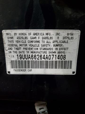 19UUA66264A071408 - 2004 ACURA TL BLUE photo 12