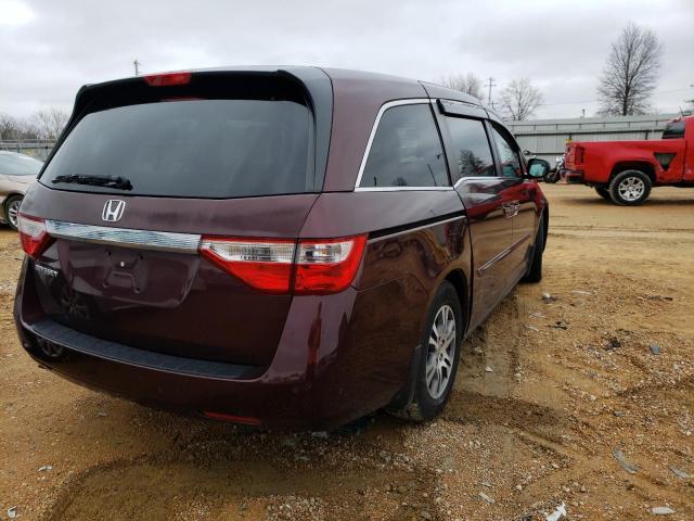 5FNRL5H48CB039315 - 2012 HONDA ODYSSEY EX MAROON photo 3