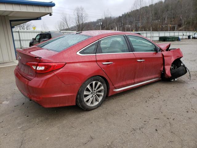 5NPE34AF2HH565825 - 2017 HYUNDAI SONATA SPORT RED photo 3