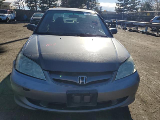 1HGES16594L009732 - 2004 HONDA CIVIC LX GRAY photo 5