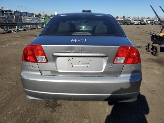 1HGES16594L009732 - 2004 HONDA CIVIC LX GRAY photo 6