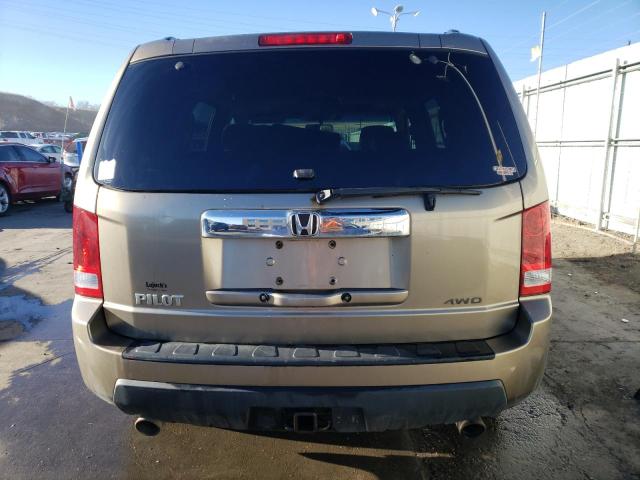 5FNYF48619B039311 - 2009 HONDA PILOT EXL TAN photo 6