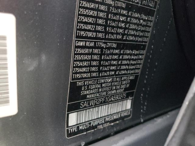 SALWR2PF1GA590275 - 2016 LAND ROVER RANGE ROVE HSE GRAY photo 13