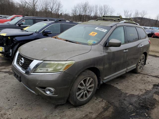 5N1AR2MM2EC704351 - 2014 NISSAN PATHFINDER S Մոխրագույն լուսանկար 1