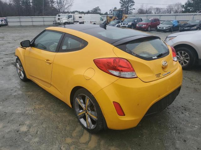 KMHTC6AD5GU251958 - 2016 HYUNDAI VELOSTER YELLOW photo 2