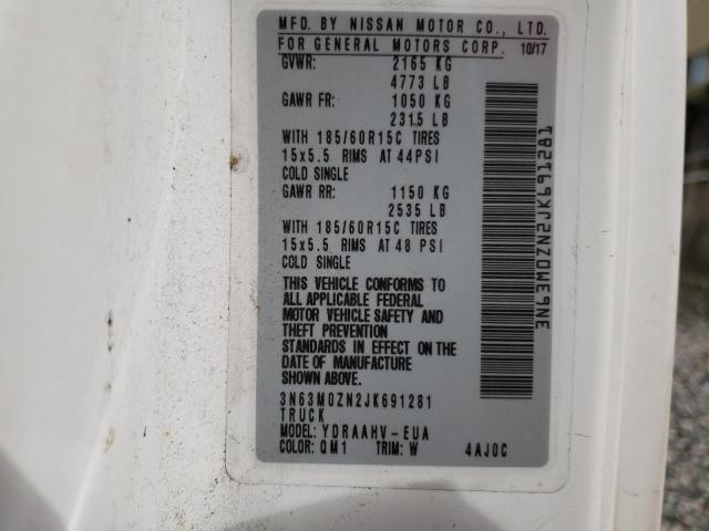 3N63M0ZN2JK691281 - 2018 CHEVROLET CITY EXPRE LT 白色 照片 13