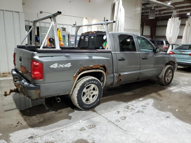 1D7HW48N87S166733 - 2007 DODGE DAKOTA QUAD SLT GRAY photo 3