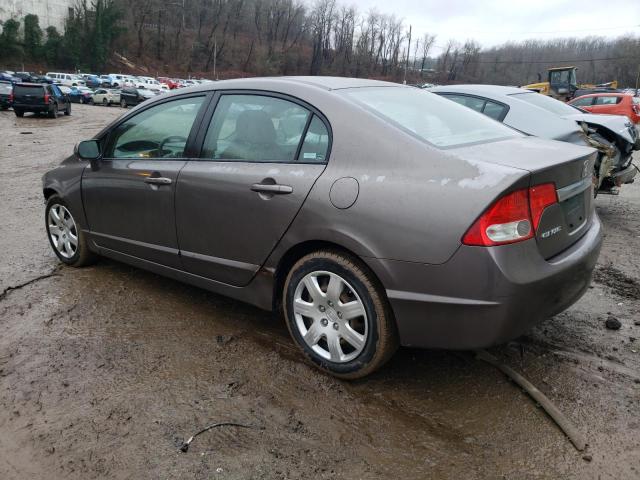 2HGFA16599H535550 - 2009 HONDA CIVIC LX BROWN photo 2