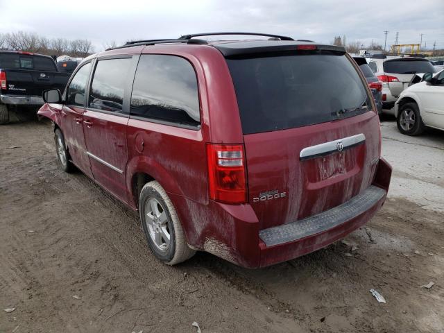 2D4RN5D16AR339378 - 2010 DODGE GRAND CARA SXT RED photo 3