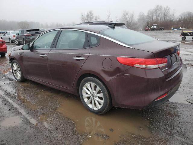 5XXGU4L32GG009906 - 2016 KIA OPTIMA EX BURGUNDY photo 2