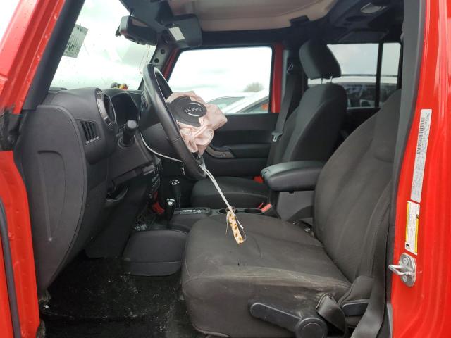 1C4BJWDG3GL188666 - 2016 JEEP WRANGLER U SPORT წითელი ფოტო 7