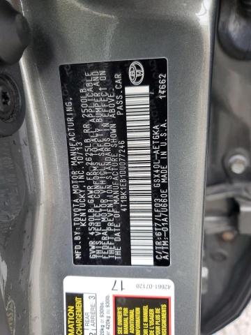 4T1BK1EB1DU077246 - 2013 TOYOTA AVALON BASE 石墨色 照片 12