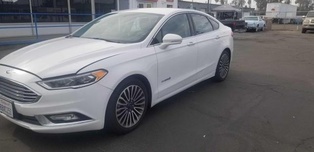 3FA6P0RU4JR181641 - 2018 FORD FUSION TITANIUM/PLATINUM HEV WHITE photo 2