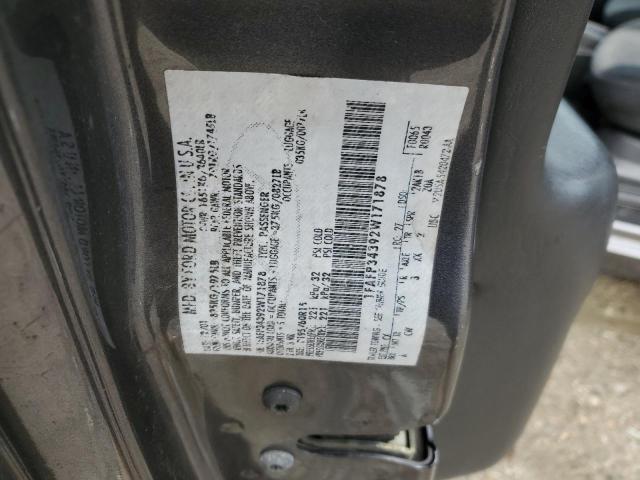 1FAFP34392W171878 - 2002 FORD FOCUS SE GRAY photo 12