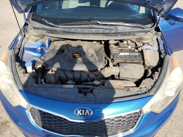 KNAFX4A84E5083876 - 2014 KIA FORTE EX BLUE photo 11