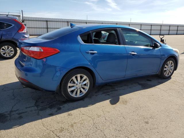 KNAFX4A84E5083876 - 2014 KIA FORTE EX BLUE photo 3