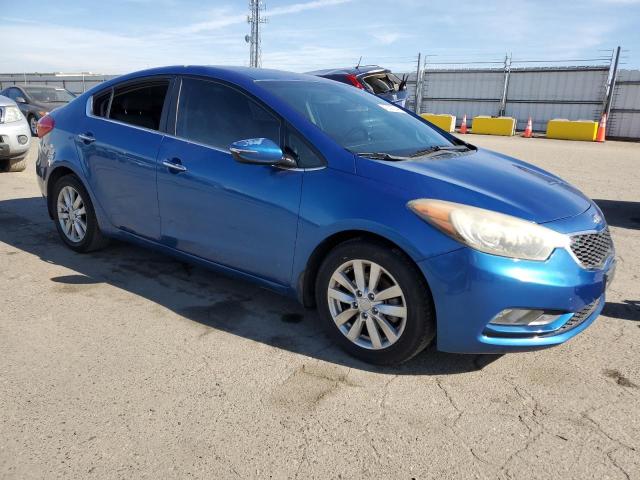 KNAFX4A84E5083876 - 2014 KIA FORTE EX BLUE photo 4