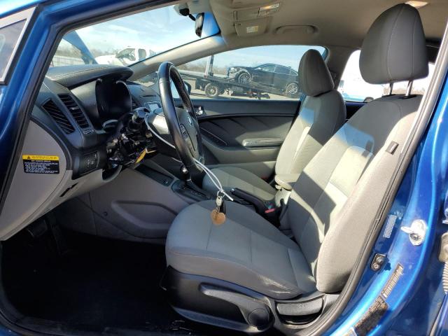 KNAFX4A84E5083876 - 2014 KIA FORTE EX BLUE photo 7