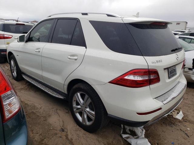 4JGDA5HB8CA034764 - 2012 MERCEDES-BENZ ML 350 4MATIC WHITE photo 2