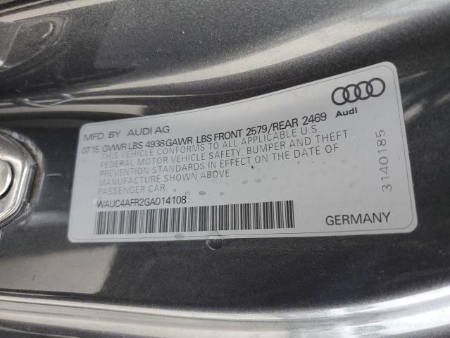 WAUC4AFR2GA014108 - 2016 AUDI S5 PREMIUM PLUS ნაცრისფერი ფოტო 12