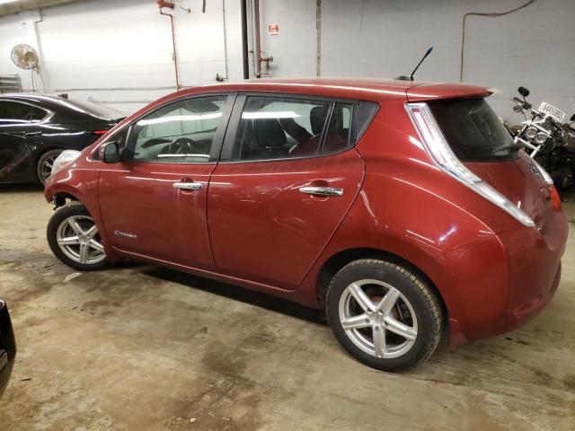 1N4AZ0CP5DC418793 - 2013 NISSAN LEAF S BURGUNDY photo 2