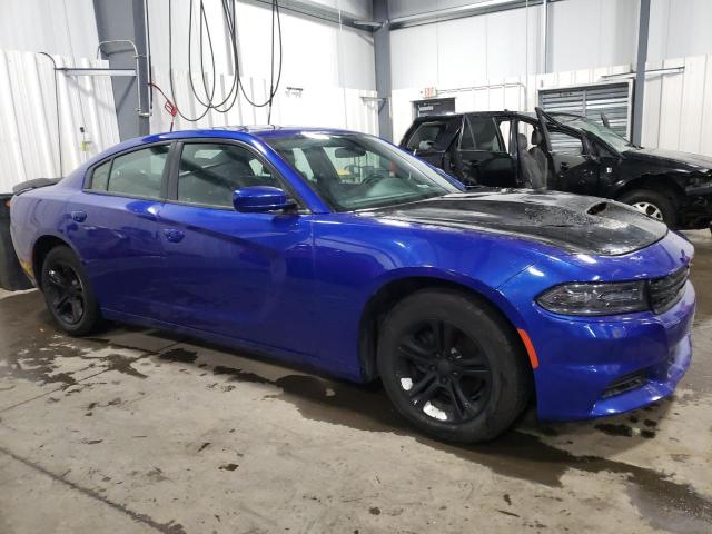 2C3CDXBG9LH152996 - 2020 DODGE CHARGER SXT BLUE photo 4