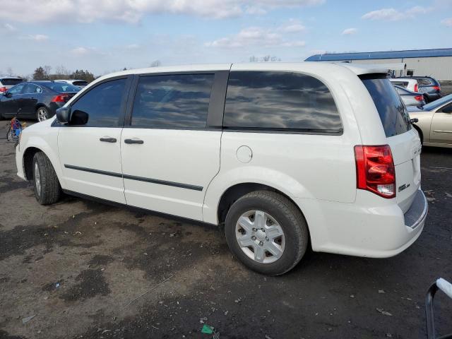 2C4RDGBG4DR586924 - 2013 DODGE GRAND CARA SE WHITE photo 2