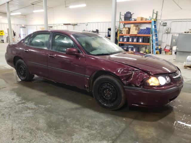 2G1WF52E139437135 - 2003 CHEVROLET IMPALA MAROON photo 4