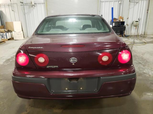 2G1WF52E139437135 - 2003 CHEVROLET IMPALA MAROON photo 6