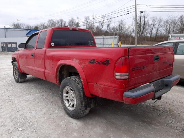 1D7HG32K34S748899 - 2004 DODGE DAKOTA SPORT RED photo 2