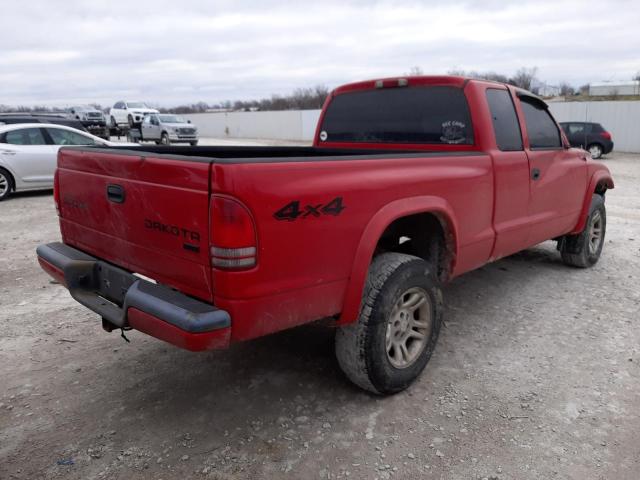 1D7HG32K34S748899 - 2004 DODGE DAKOTA SPORT RED photo 3