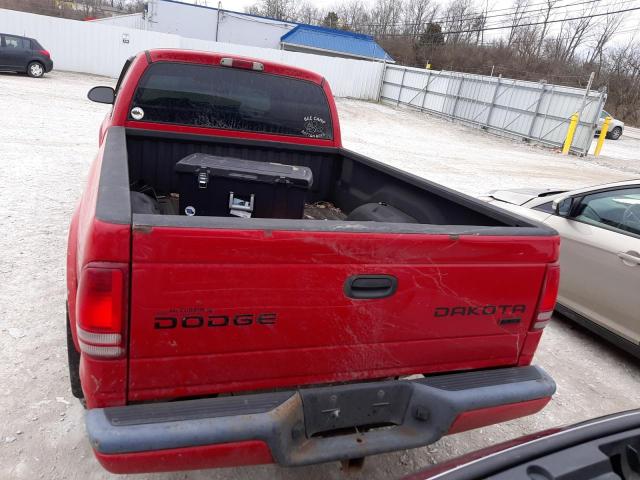 1D7HG32K34S748899 - 2004 DODGE DAKOTA SPORT RED photo 6