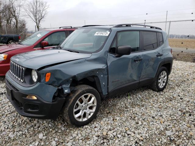 ZACCJBAB2JPJ28058 - 2018 JEEP RENEGADE SPORT Մոխրագույն լուսանկար 1