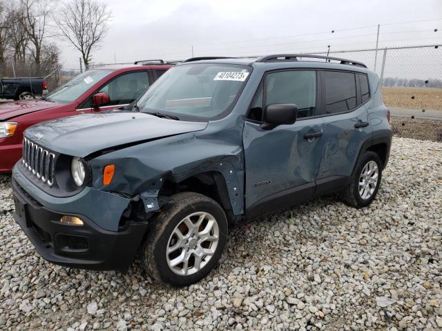 ZACCJBAB2JPJ28058 - 2018 JEEP RENEGADE SPORT GRAY photo 1