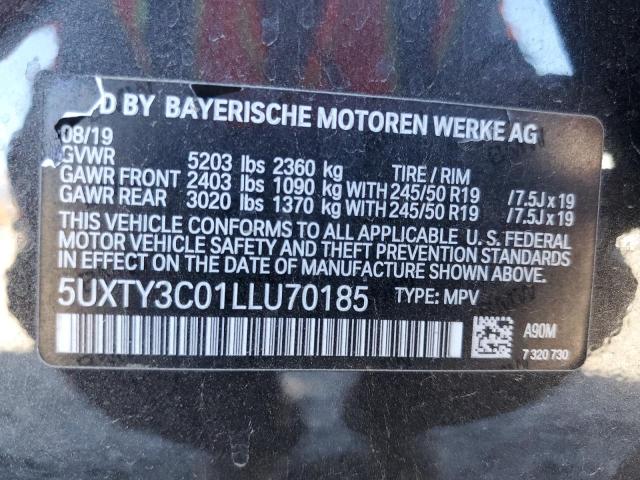 5UXTY3C01LLU70185 - 2020 BMW X3 SDRIVE30I BLACK photo 13