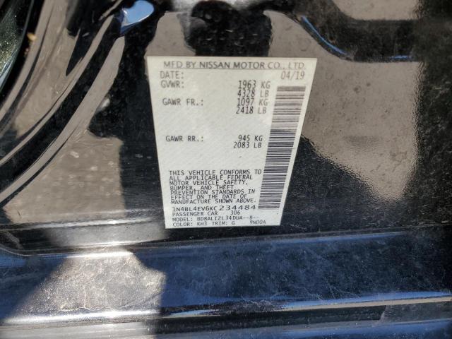 1N4BL4EV6KC234484 - 2019 NISSAN ALTIMA SL BLACK photo 12