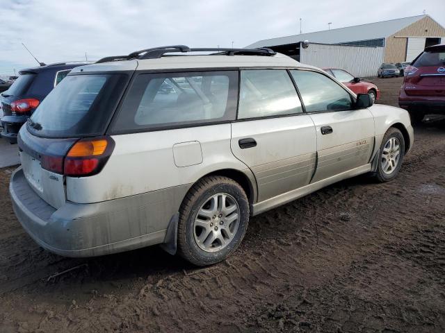 4S3BH665227639580 - 2002 SUBARU LEGACY OUTBACK WHITE photo 3