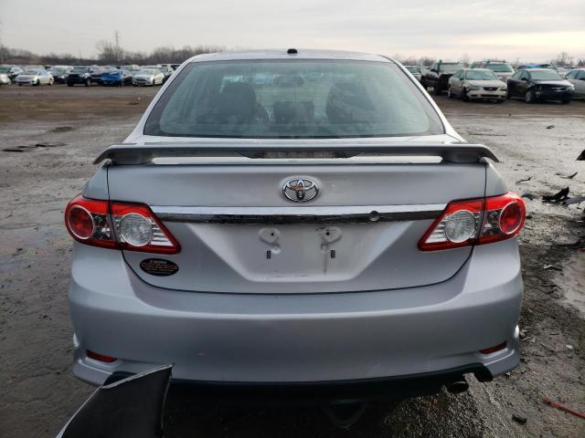2T1BU4EE2DC101920 - 2013 TOYOTA COROLLA BASE SILVER photo 6