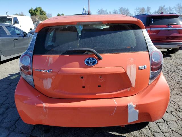 JTDKDTB32E1061762 - 2014 TOYOTA PRIUS C ORANGE photo 6