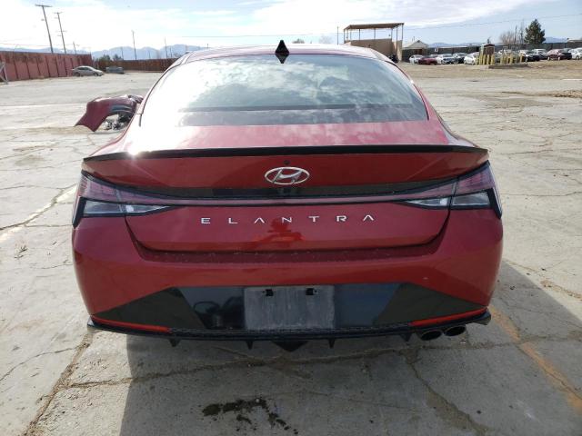 KMHLR4AF6MU152128 - 2021 HYUNDAI ELANTRA N LINE RED photo 6