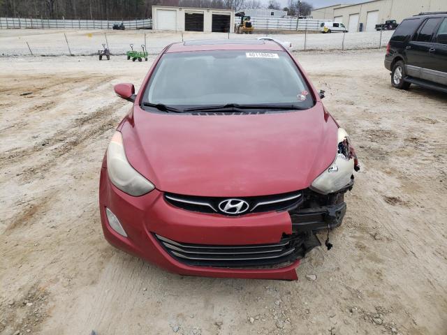 KMHDH4AEXCU395583 - 2012 HYUNDAI ELANTRA GLS RED photo 5