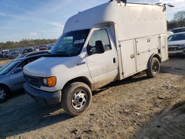 1FDSE35L77DB08418 - 2007 FORD ECONOLINE E350 SUPER DUTY CUTAWAY VAN WHITE photo 1