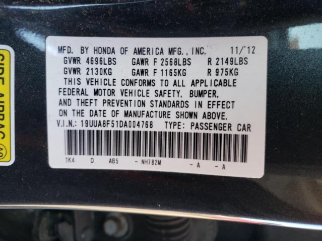 19UUA8F51DA004768 - 2013 ACURA TL TECH BLACK photo 12