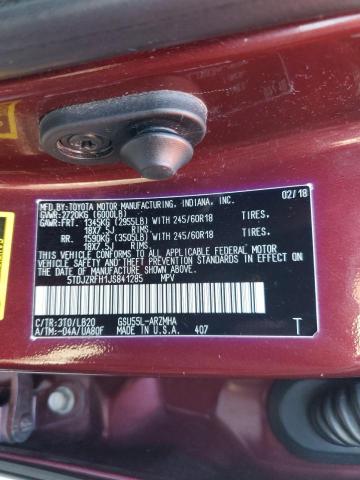 5TDJZRFH1JS841285 - 2018 TOYOTA HIGHLANDER SE BURGUNDY photo 13